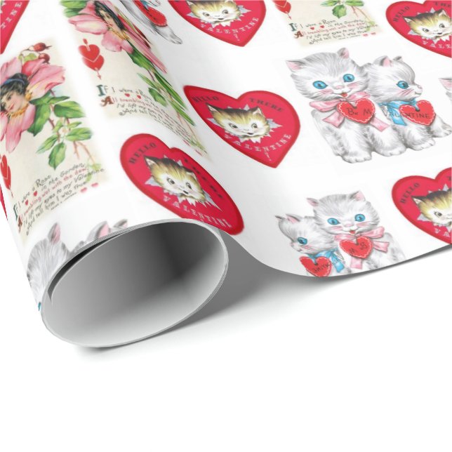 Alla hjärtans dag Papper Presentpapper (Rullad Hörn)