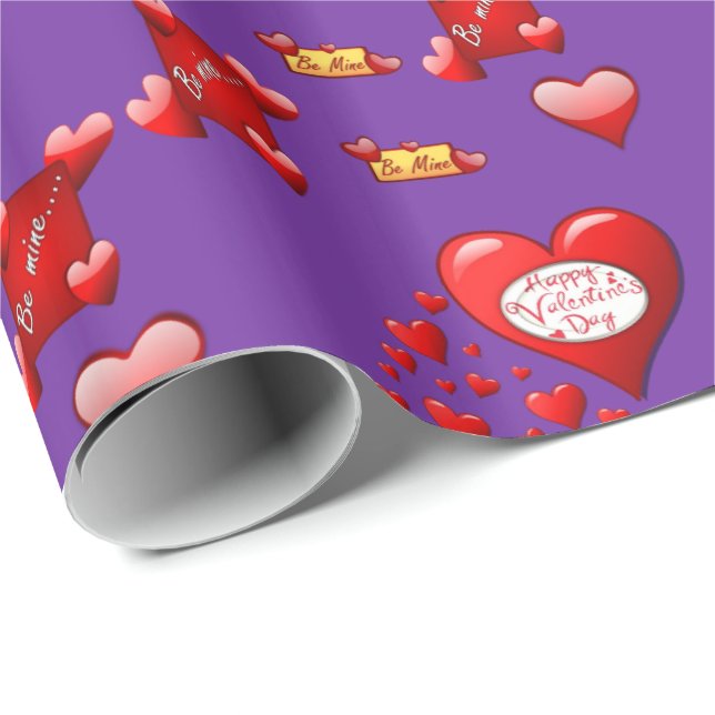 Alla hjärtans dag Papper Presentpapper (Rullad Hörn)