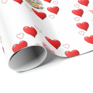 Alla hjärtans dag, Papper Vintage Kitten Presentpapper