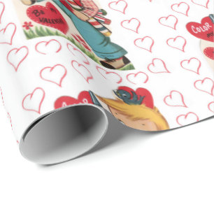 Alla hjärtans dag, Papper Vintage Presentpapper