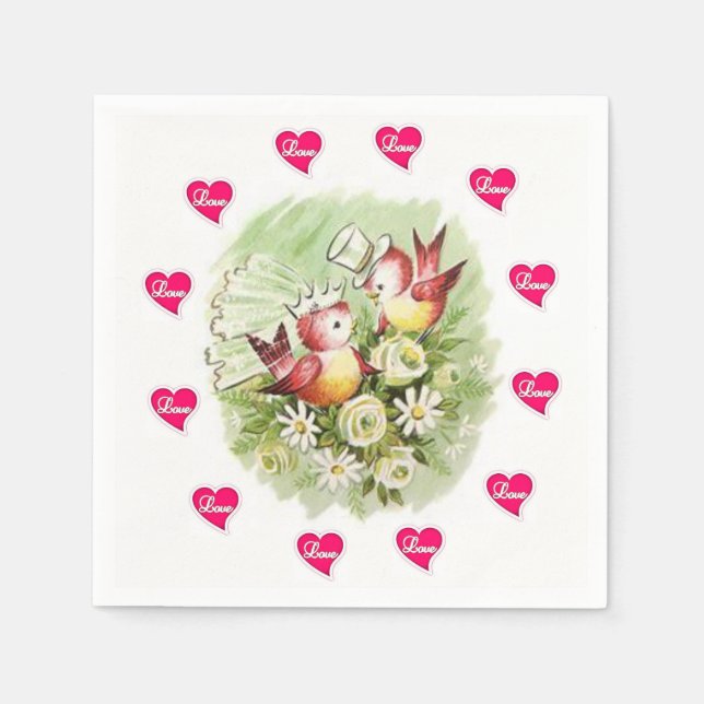 Alla hjärtans dag Pappra blöjor Pappersservett (Framsidan)