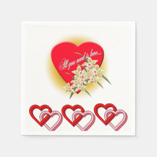 Alla hjärtans dag Pappra blöjor Pappersservett