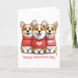 Alla hjärtans dag Pembroke Welsh Corgi Hundar Helgkort