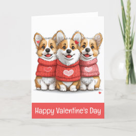 Alla hjärtans dag Pembroke Welsh Corgi Hundar Helgkort
