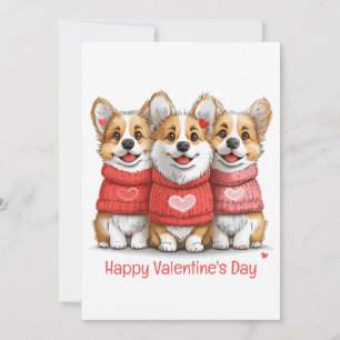 Alla hjärtans dag Pembroke Welsh Corgi Hundar Julkort