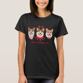 Alla hjärtans dag Pembroke Welsh Corgi Hundar T Shirt