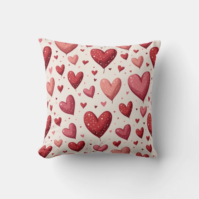Alla hjärtans dag Pillow Cushion Kudde (Framsida)