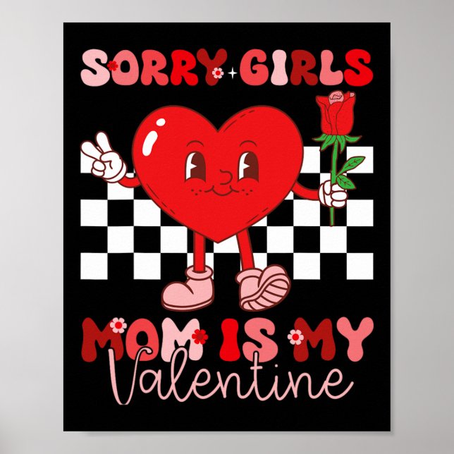 Alla hjärtans dag Pojkar Barn ledsen Flickor Mamma Poster (Framsidan)
