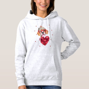 Alla hjärtans dag present Beagle hund hoodie T Shirt