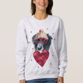 Alla hjärtans dag present Border Collie Hund T Shirt