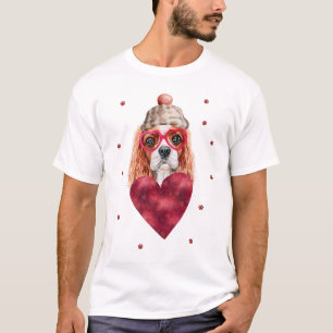 Alla hjärtans dag present Cavalier King Spaniel Hu T Shirt