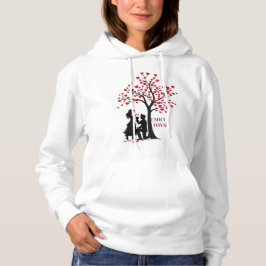 Alla hjärtans dag present för par – överdragshoodi t shirt