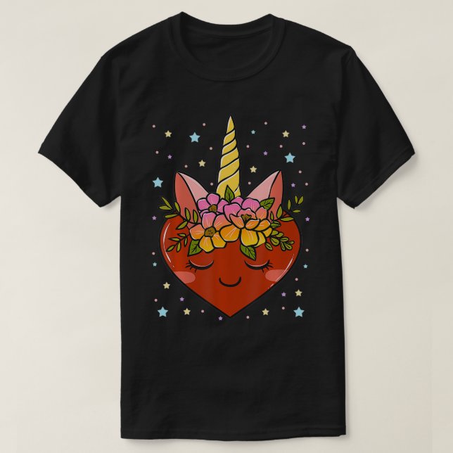 Alla hjärtans dag presenterar hennes fina Blommigt T Shirt (Design framsida)
