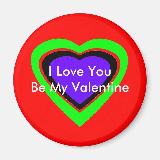 Alla hjärtans dag presenterar MUSEUM Zazzle Magnet (Framsidan)