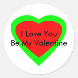 Alla hjärtans dag presenterar MUSEUM Zazzle Runt Klistermärke