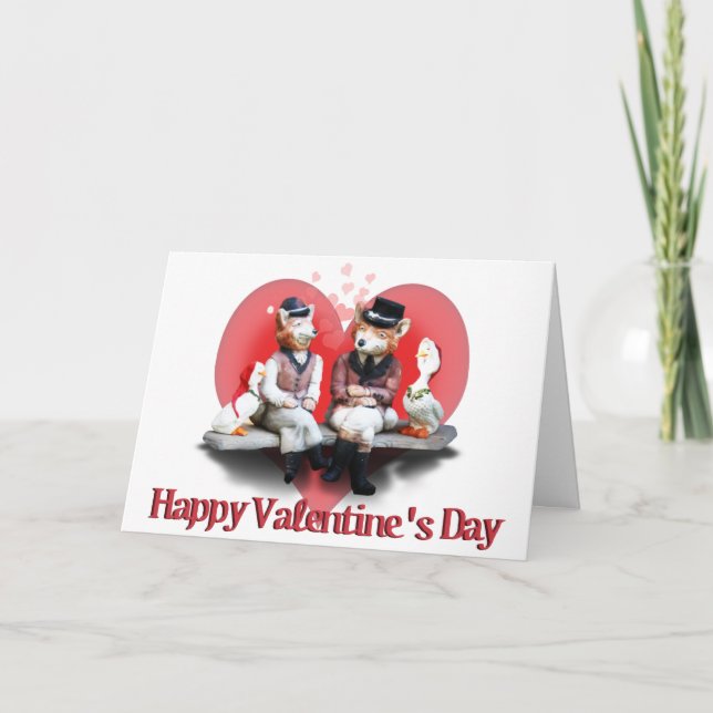 Alla hjärtans dag-proxyparet helgkort (Framsida)