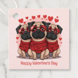 Alla hjärtans dag Pug Hundar Gåvor Etiketter