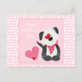 Alla hjärtans dag Puppy Hearts Rosa Helg Vykort