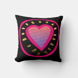 Alla hjärtans dag Ram Rosa Heart Pillow 3 Kudde