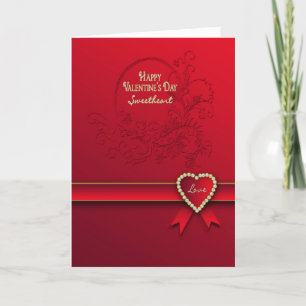 Alla hjärtans dag - raring - Red/Heart/romantic Helgkort