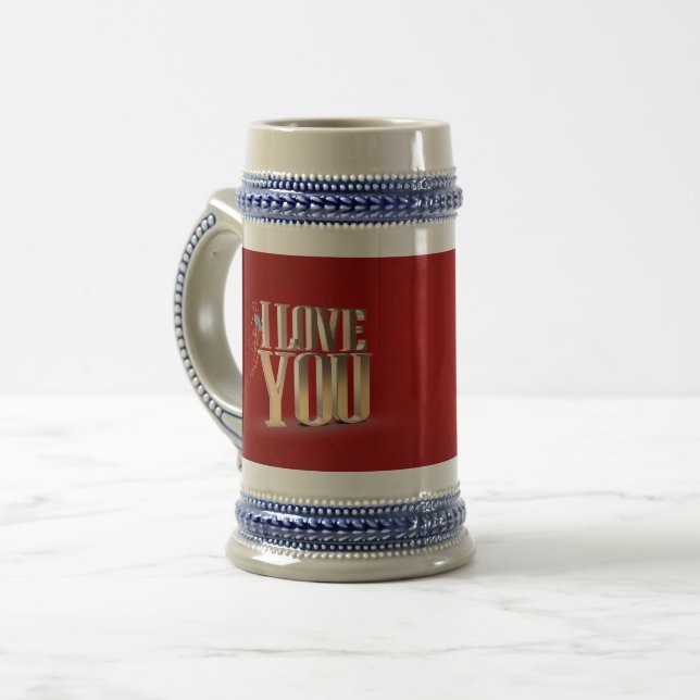 Alla hjärtans dag Red 3D I Kärlek You Sejdel (Framsida vänster)