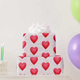 Alla hjärtans dag Red Finare Hearts Presentpapper