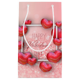 Alla hjärtans dag Red Heart Glitter Small Gift Box