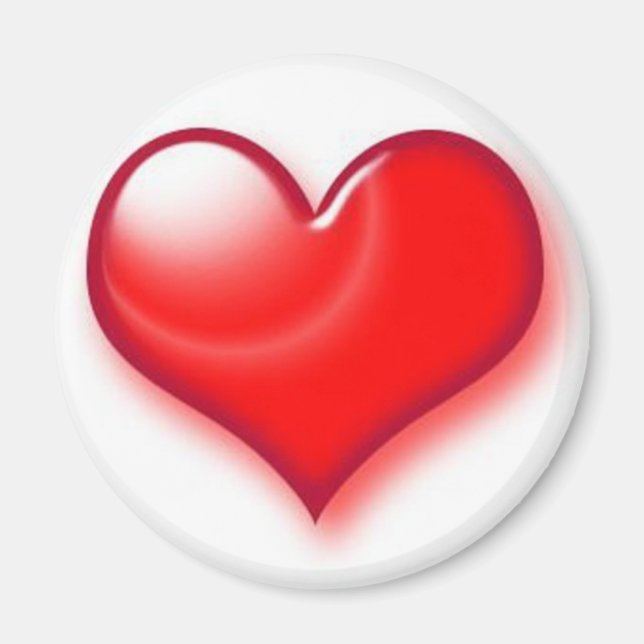 Alla hjärtans dag Red Heart Magnet (Framsidan)
