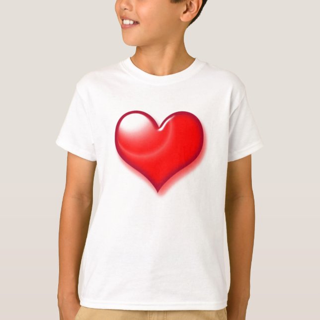 Alla hjärtans dag Red Heart T Shirt (Framsida)