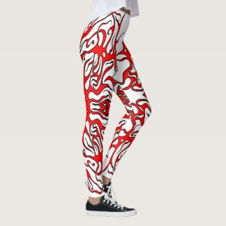 Alla hjärtans dag Red Heart Tribal Tattoo Leggings
