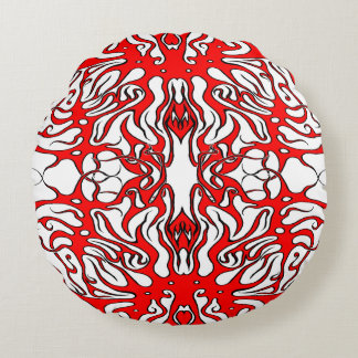 Alla hjärtans dag Red Heart Tribal Tattoo Rund Kudde