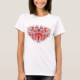 Alla hjärtans dag Red Heart Tribal Tattoo T Shirt