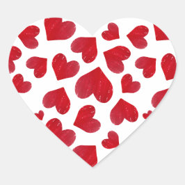 Alla hjärtans dag Red Kärlek Hearts Stickers Hjärtformat Klistermärke