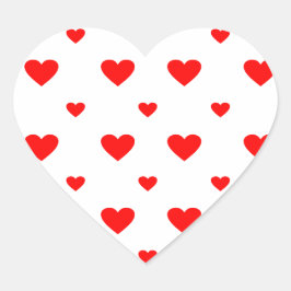 Alla hjärtans dag Red Kärlek Hearts Stickers Hjärtformat Klistermärke
