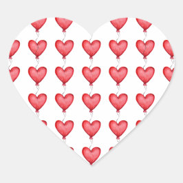 Alla hjärtans dag Red Kärlek Hearts Stickers Hjärtformat Klistermärke