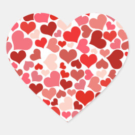 Alla hjärtans dag Red Kärlek Hearts Stickers Hjärtformat Klistermärke