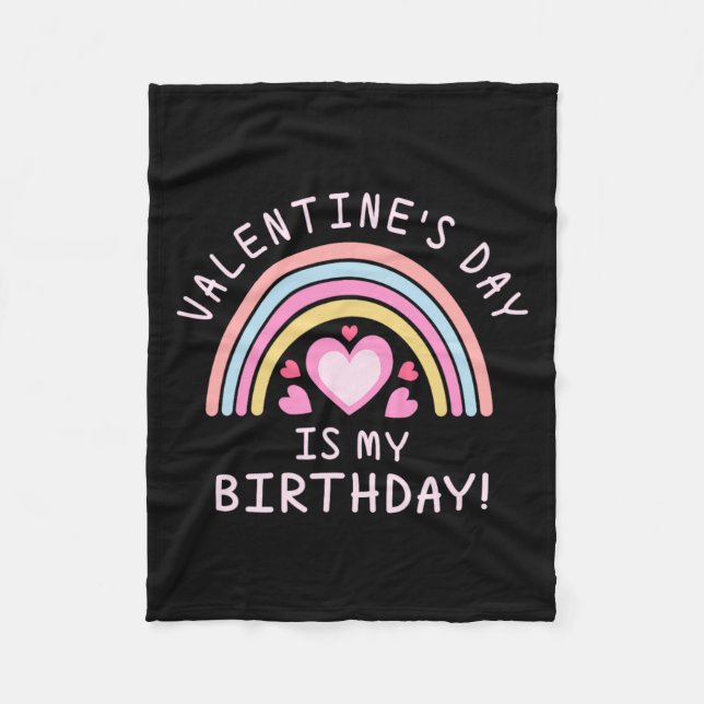 Alla hjärtans dag Regnbåge Fleecefilt (Framsidan)