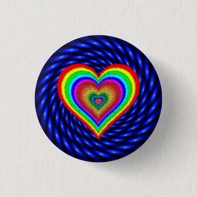 Alla hjärtans dag Regnbåge Kärlek-symbol-25543 Knapp (Framsida)