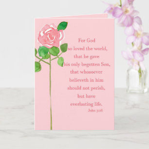 Alla hjärtans dag Religiösa John Bible Verse Ro Kort