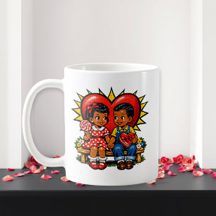 Alla hjärtans dag   Retro Pop Art  Personlig Kaffemugg