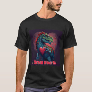 Alla hjärtans dag Rex Dino I Steal Hearts Manar Kv T Shirt