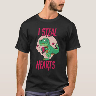 Alla hjärtans dag Rex Dinosaur I Steal Hearts 1 T Shirt