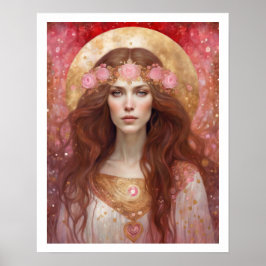 Alla hjärtans dag Ro Hjärtar Kemi Art Deco Poster