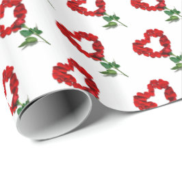 Alla hjärtans dag Ro Petals Wrapping Papper Presentpapper