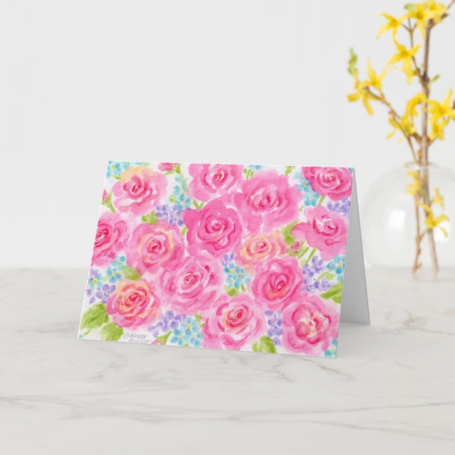 Alla hjärtans dag Ro tänker på dig kort (Gul blomma)