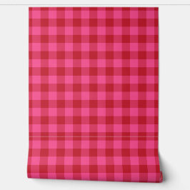 Alla hjärtans dag röd och rosa rutig randig