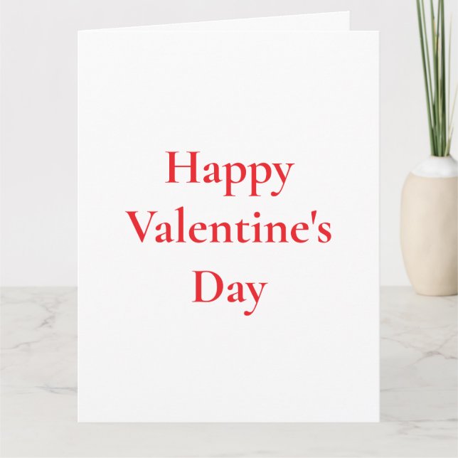 Alla hjärtans dag Röd Söt Färgrik Romantisk 2025 Kort (Framsida)