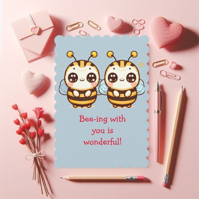 Alla hjärtans dag rolig (A cute Valentine's card is just right for the classroom.)