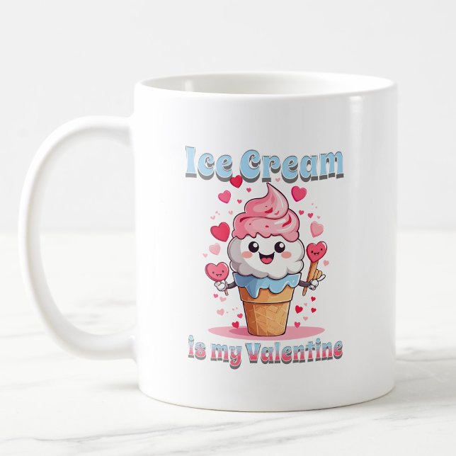 Alla hjärtans dag, rolig is- och glass kaffemugg (Skapare uppladdad)