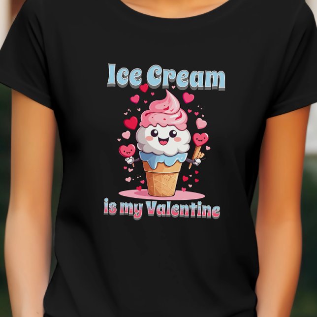 Alla hjärtans dag, rolig is- och glass t shirt (Skapare uppladdad)